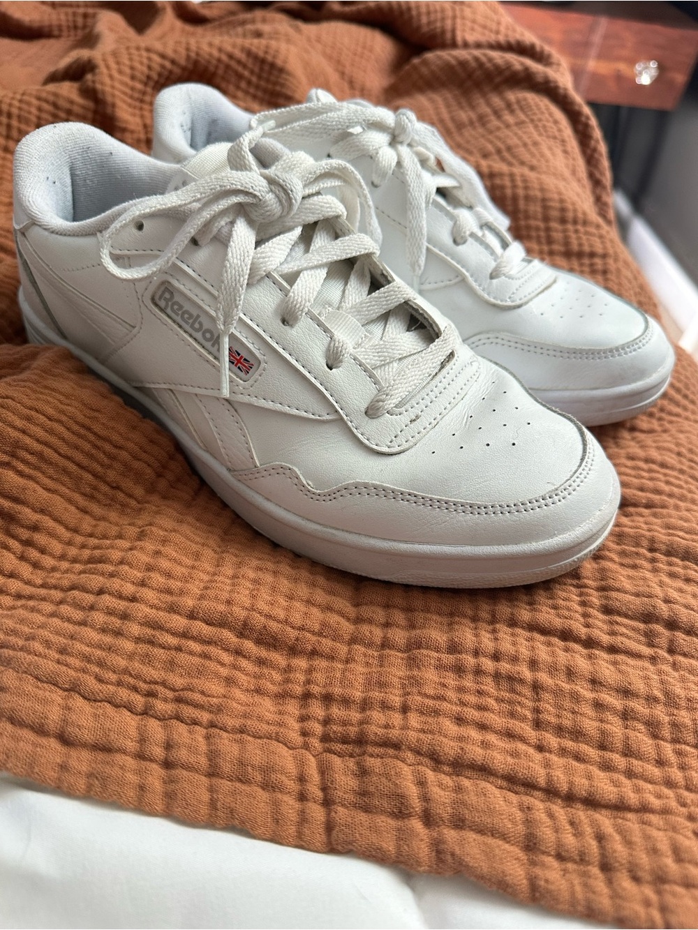 Reebok Women's White Leather Sneakers